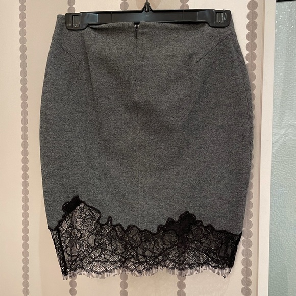 Grey and Black Lace Skirt - Picture 3 of 5